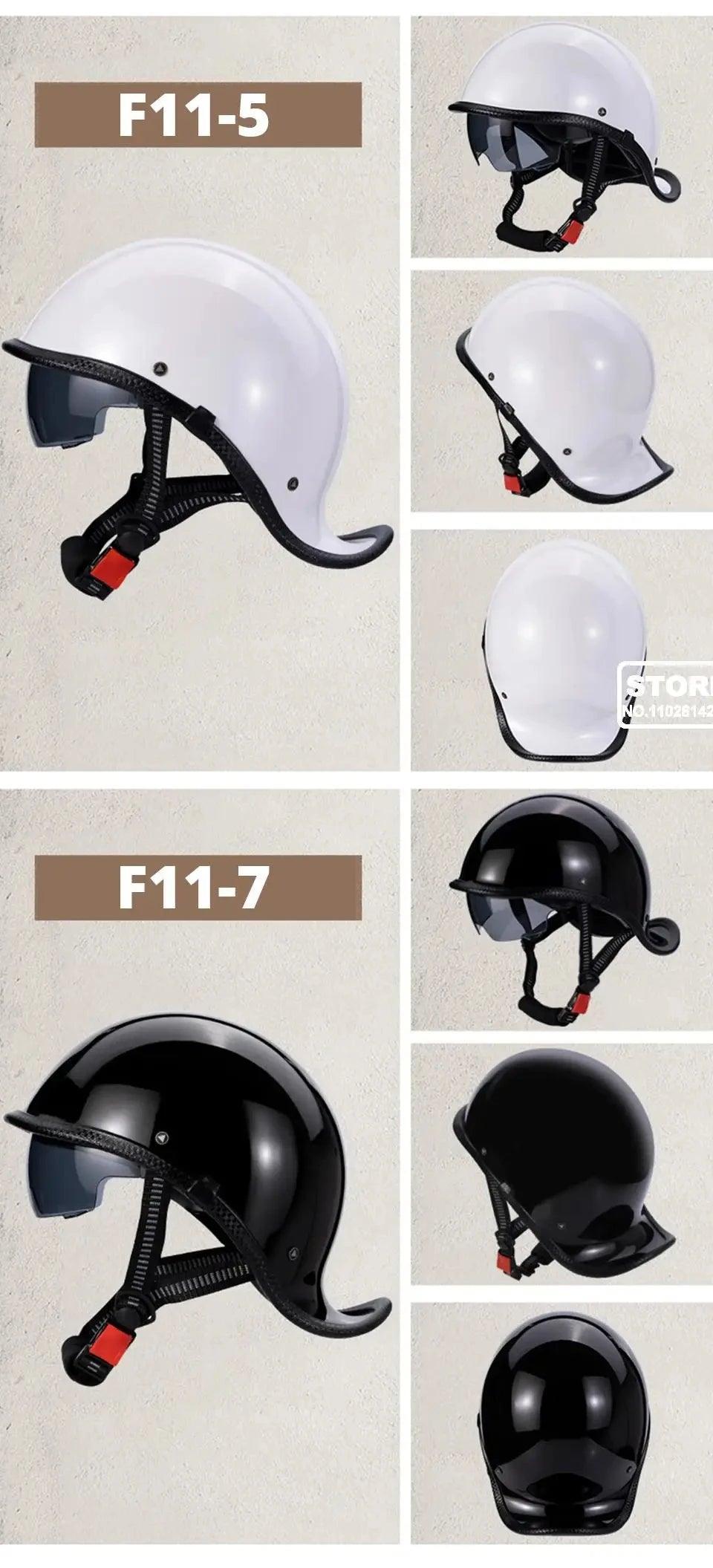 Retro Helmet Half Face Windshield Motorcycle Helmet Men Women Scooter Casco Motorbike Cycling Helmet ABS Material