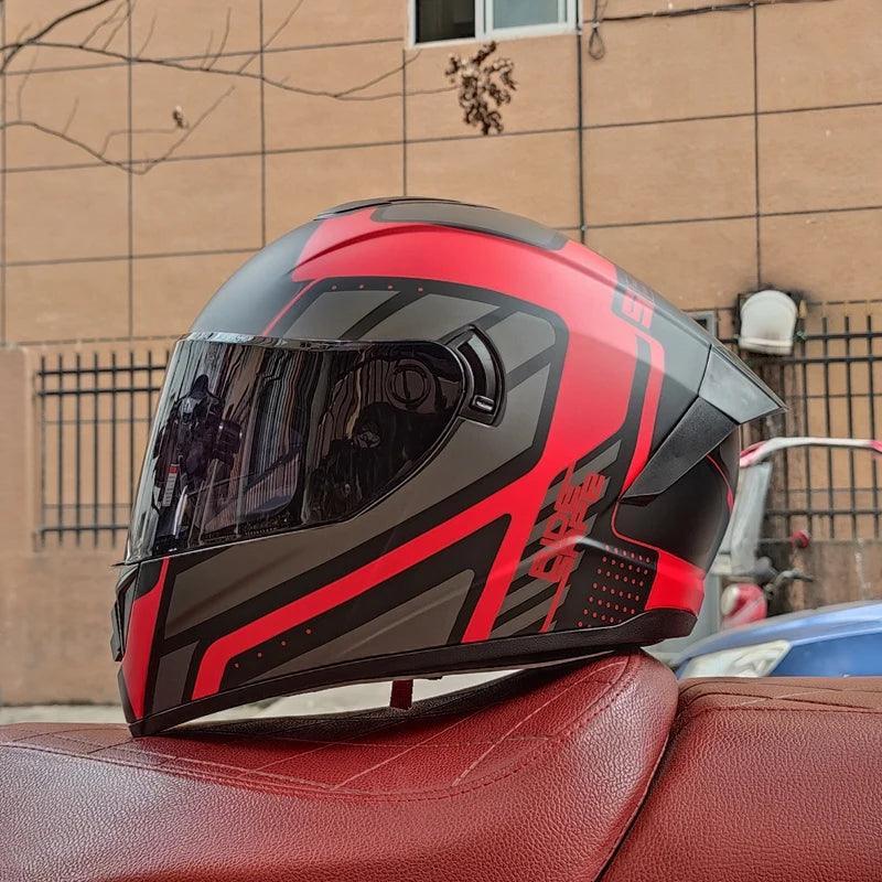 Premium Helmets Winter Warm Double Visor Motorcycle Helmet Motorbike Sports helmet - Franklyn & Page Emporium