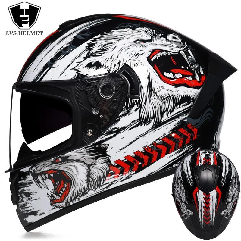 Premium Helmets Winter Warm Double Visor Motorcycle Helmet Motorbike Sports helmet - Franklyn & Page Emporium