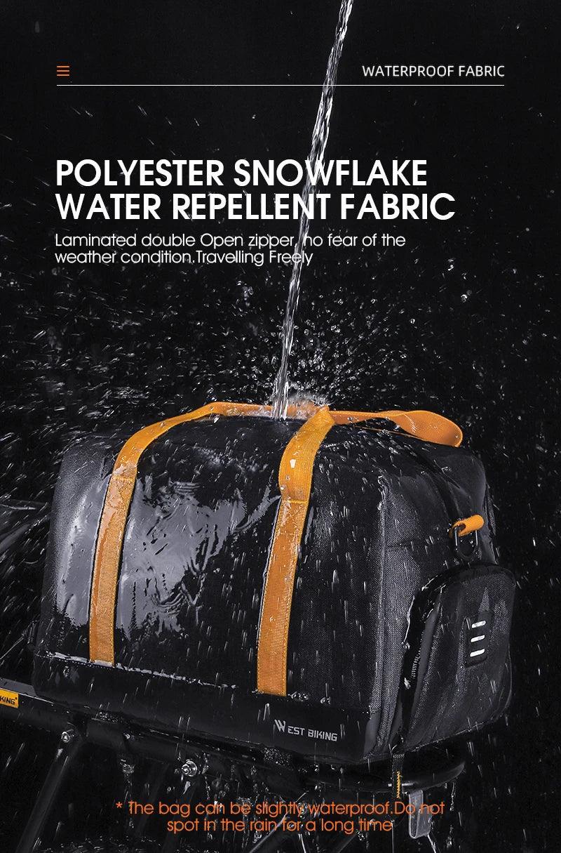 Waterproof MTB Bike Pannier Bag 8.3L Bike Trunk Bag Cycling Bicycle Rear Rack Storage Luggage Bag Shoulder Bag - Franklyn & Page Emporium