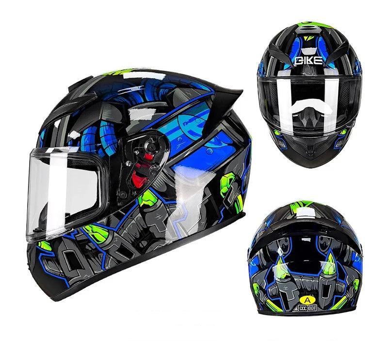 Motorcycle helmet male large tail retro cruise motorcycle helmet motorcycle helmet full coverage to keep warm. - Franklyn & Page Emporium