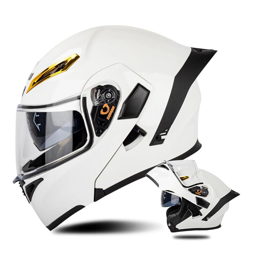 Motorcycle Helmet Double Lens Full Face Helmet Wear-Resistant Head Protection Anti-Slip Motocross Kask Breathable Casco Capacete - Franklyn & Page Emporium