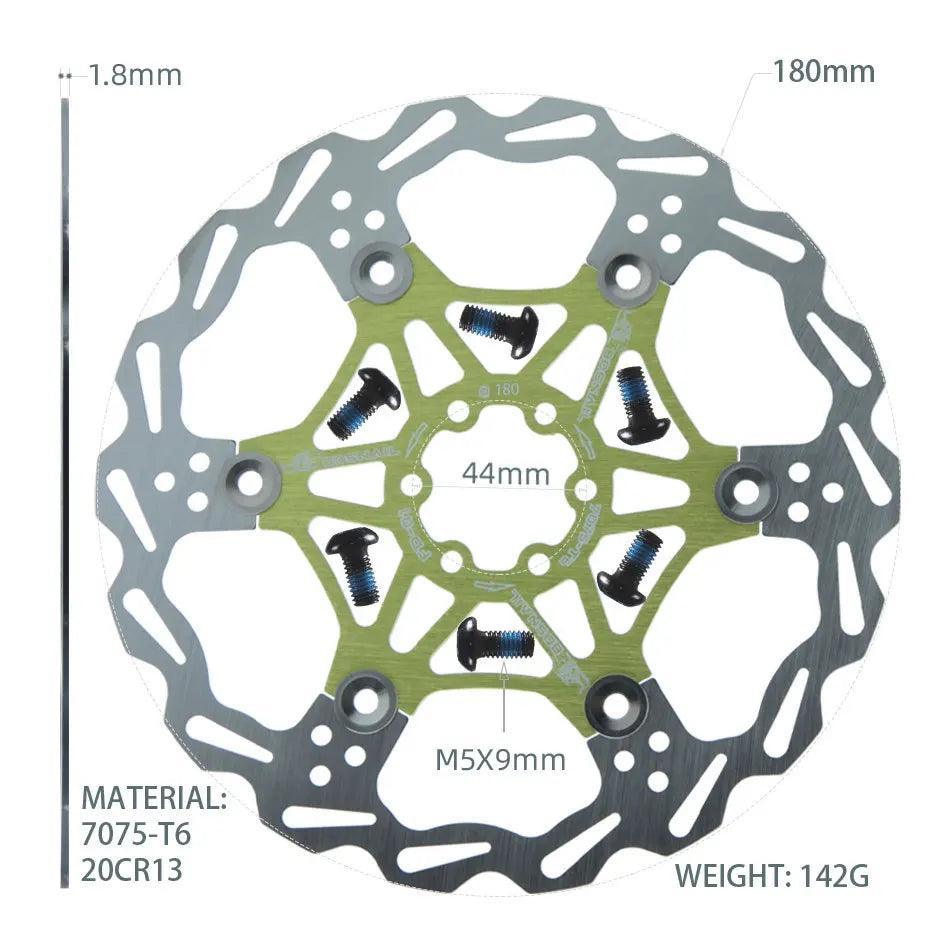 Snail Floating Disc Mountain Bike Cooling Floating Disc Ultra-light Six Pin Disc Brake Disc 160 180 203mm Accessories