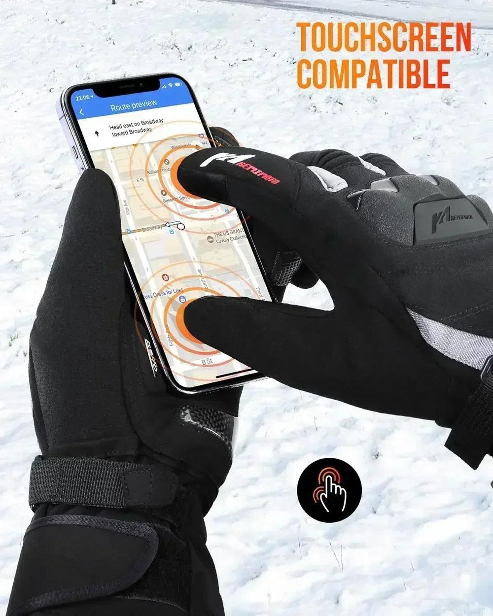 Heated Motorcycle Gloves for Winter riding Bike Thermal Gloves Warm Waterproof Rechargeable USB - Franklyn & Page Emporium