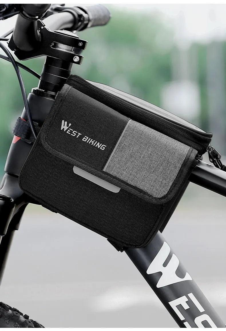 WEST BIKING Bicycle Bag Cycling Top Front Tube Frame Bag 7.0Inches Phone Case Storage Touch Screen MTB Road Bike Bag Accessories - Franklyn & Page Emporium