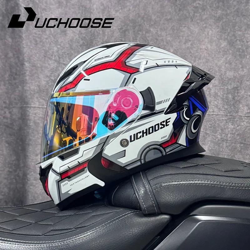 Premium DOT Approved Helmets Crash Motorbike Protective Gear Men Women Flip Up Helmet Motorcycle Visor - Franklyn & Page Emporium