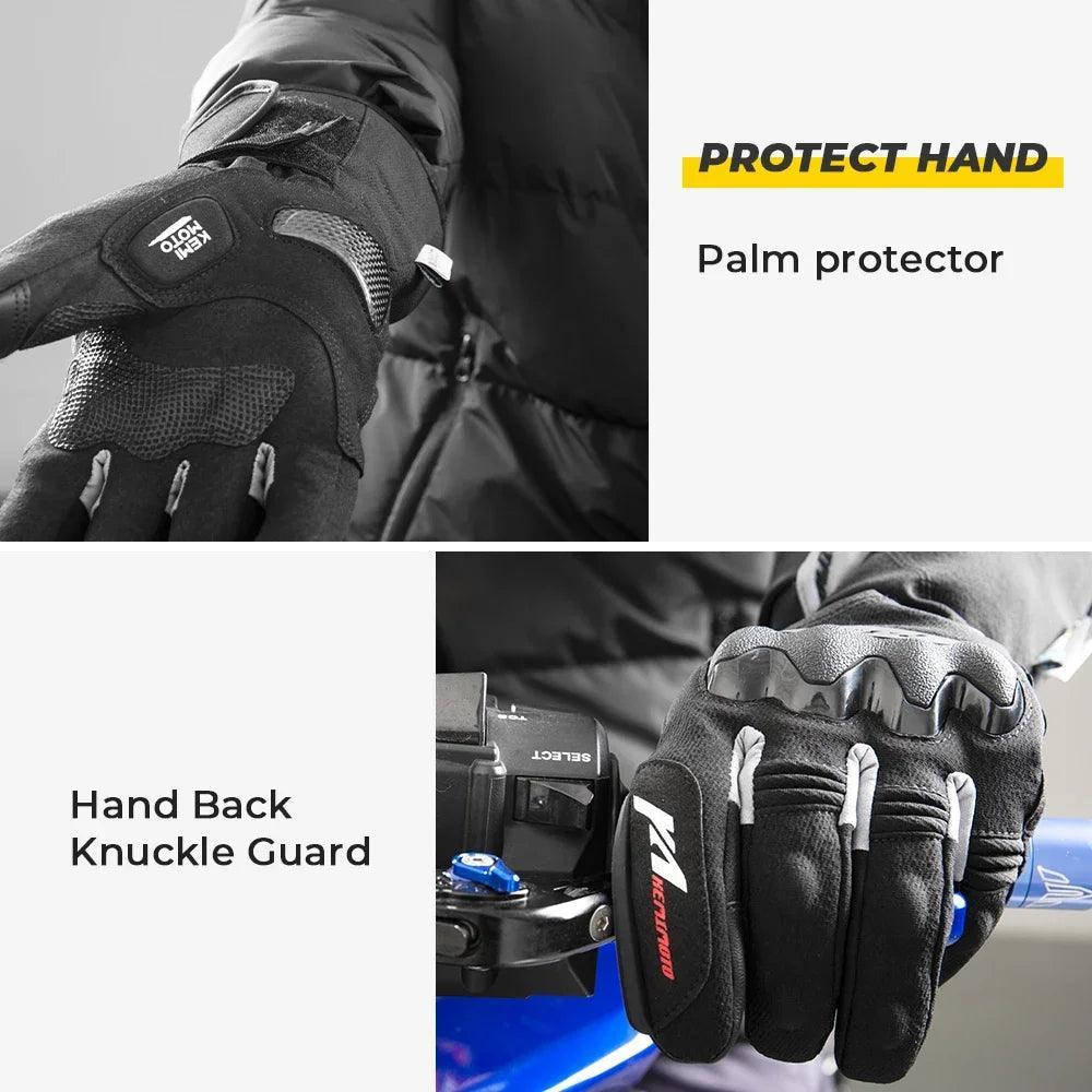 Heated Motorcycle Gloves for Winter riding Bike Thermal Gloves Warm Waterproof Rechargeable USB - Franklyn & Page Emporium