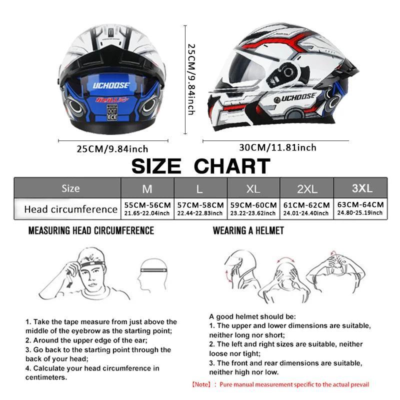 Premium DOT Approved Helmets Crash Motorbike Protective Gear Men Women Flip Up Helmet Motorcycle Visor - Franklyn & Page Emporium