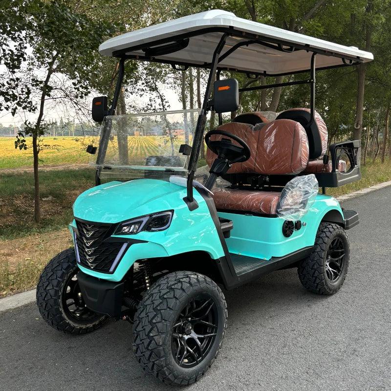 Newest Lithium Battery Golf Car 60V Adults Scooter Solar Panels Powered 4 Seater Off Road Beach Buggy Electric Golf Cart - Franklyn & Page E-Bike Emporium