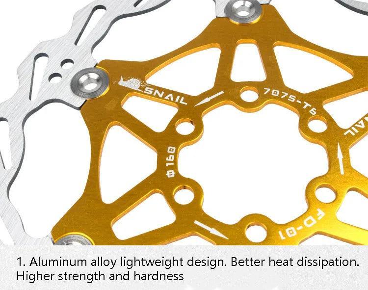 Snail Floating Disc Mountain Bike Cooling Floating Disc Ultra-light Six Pin Disc Brake Disc 160 180 203mm Accessories