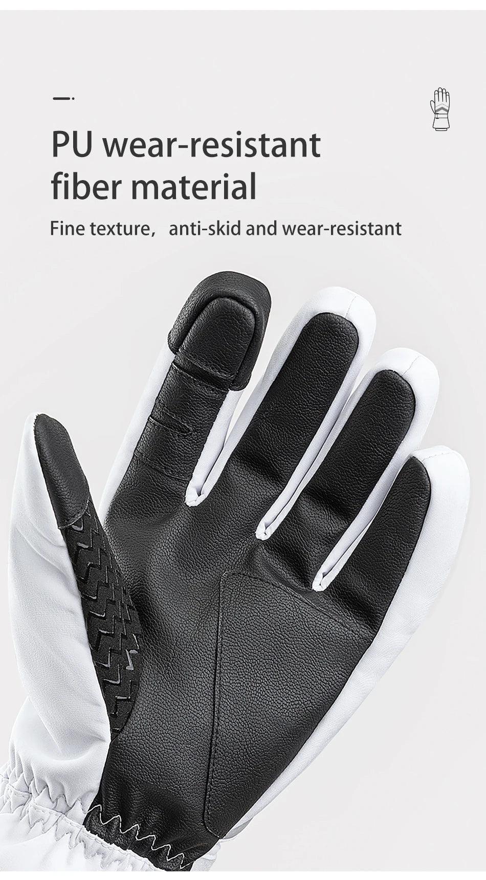 Winter Ski Gloves Thinsulate Snowboard Gloves Thermal Warm Touch Screen Skiing Gloves Men Women