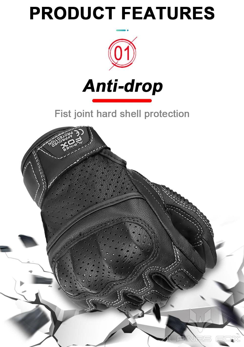 Brown Vintage Leather Motorcycle Gloves Men CE Certification Motorbike Riding Touch Screen Motocross Moto Racing Biker Glove XXL