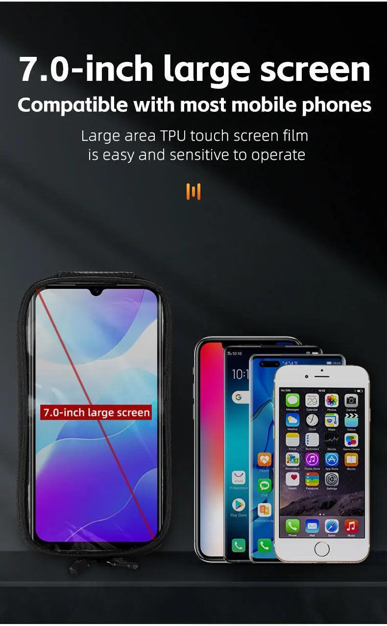 WEST BIKING Bicycle Bag Cycling Top Front Tube Frame Bag 7.0Inches Phone Case Storage Touch Screen MTB Road Bike Bag Accessories - Franklyn & Page Emporium