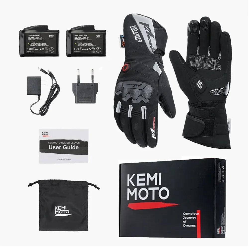 Heated Motorcycle Gloves for Winter riding Bike Thermal Gloves Warm Waterproof Rechargeable USB - Franklyn & Page Emporium