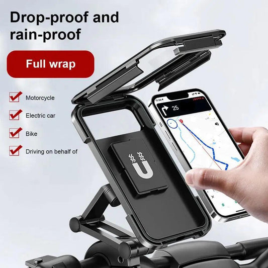 Motorcycle Bike Mobile Phone Holder Support Waterproof Universal Bicycle GPS 360° Swivel Adjustable Motorcycle Cellphone Holder - Franklyn & Page Emporium