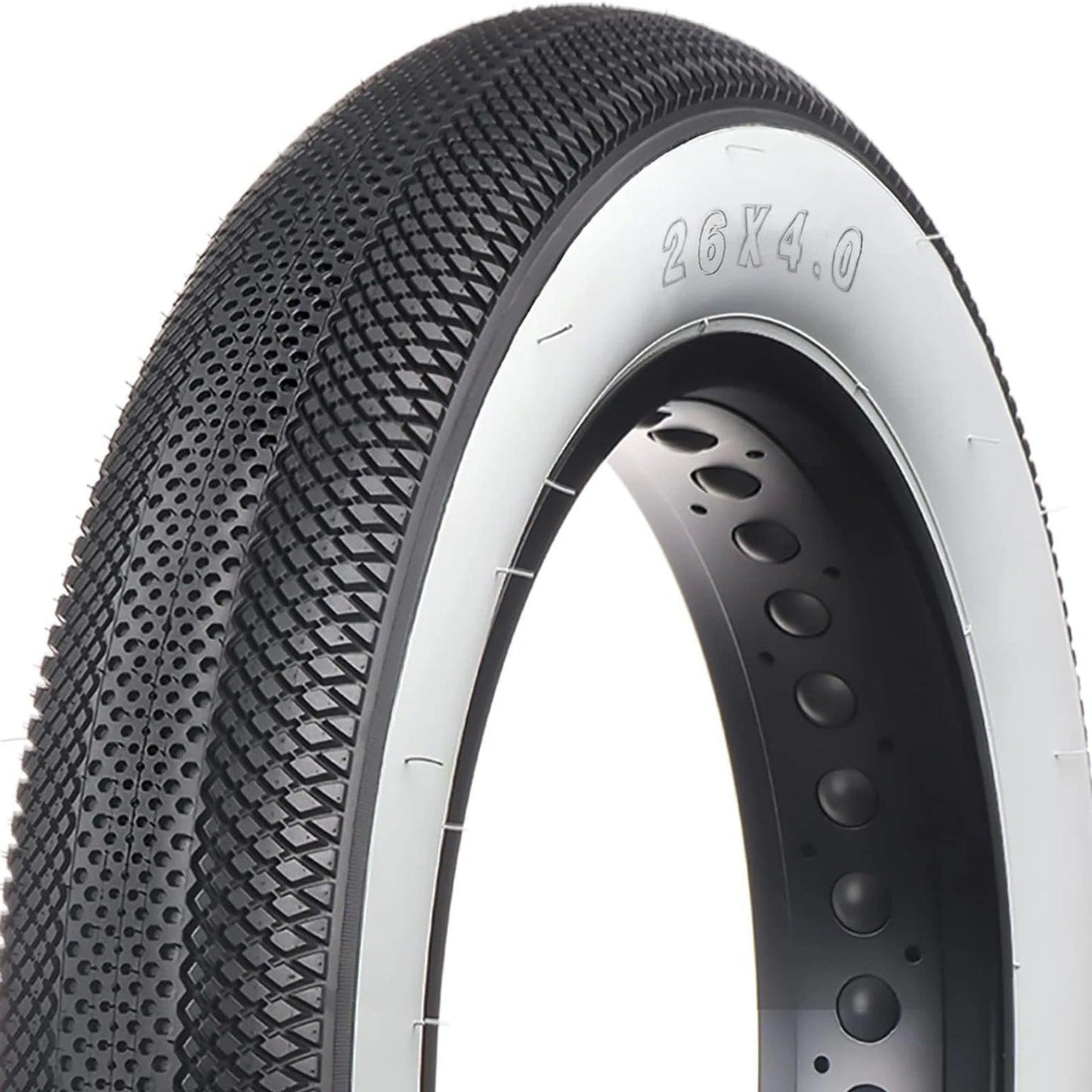 Fat Tire 26x4.0" Antiskid Durable Bike Tyre 26 X 4.0 White Sidewall Bike Tire Universal For Electric Motorcycles Super73 Bikes - Franklyn & Page Emporium