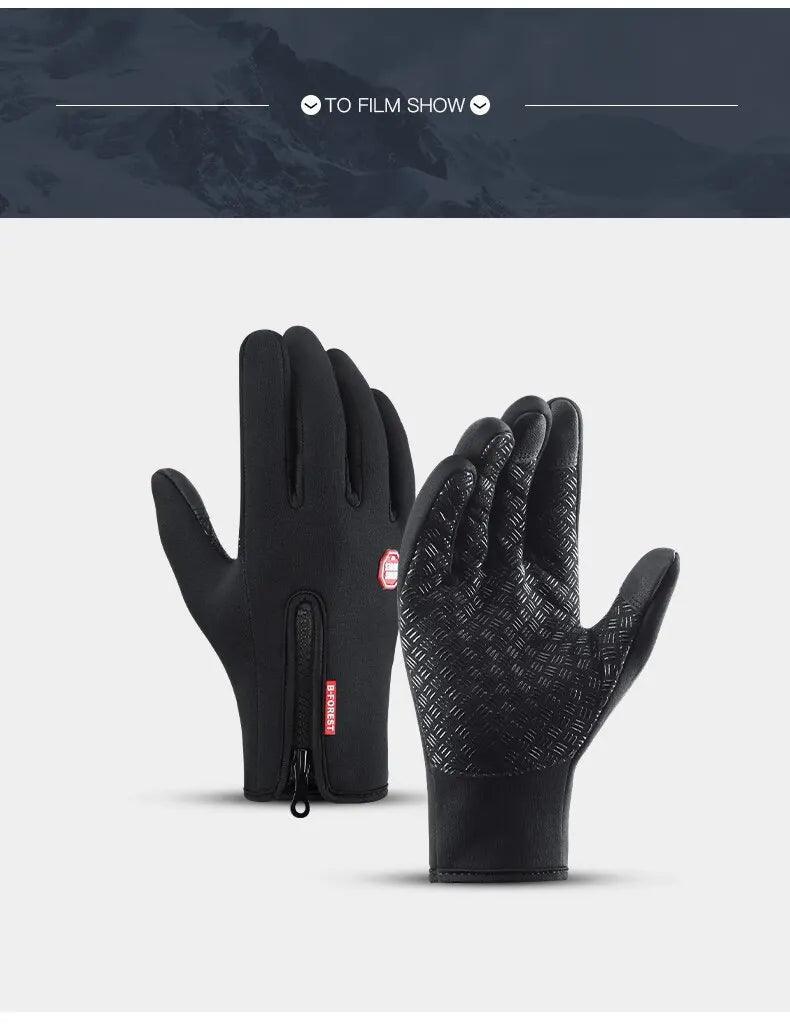 Warm Cycling Gloves Thermal Outdoor Sport Running Bicycle Ski Gloves for Camping Hiking Motorcycle Gloves Men