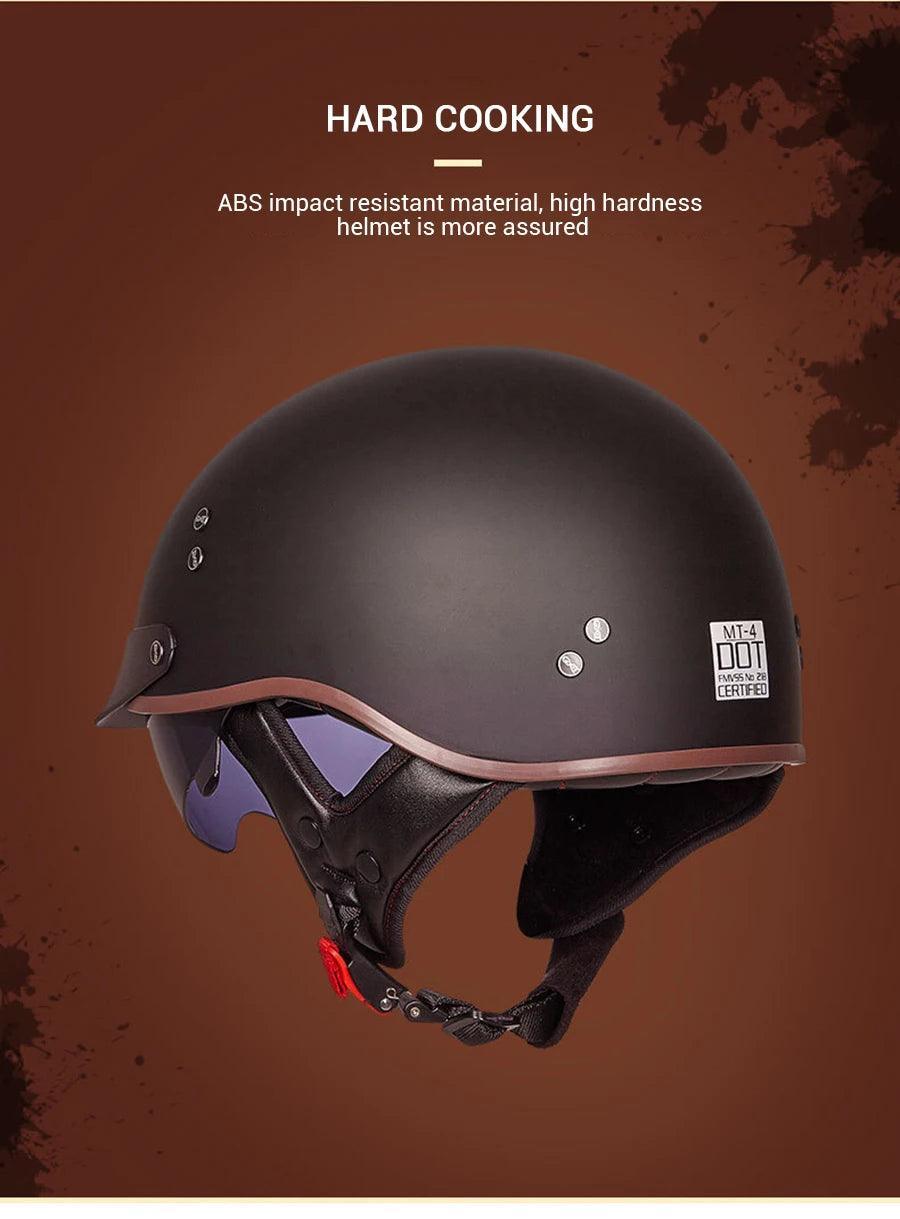 Retro Motorbike Helmet Summer Men Motorbike Riding Protective Helmet Women Motorcycle Half Helmet