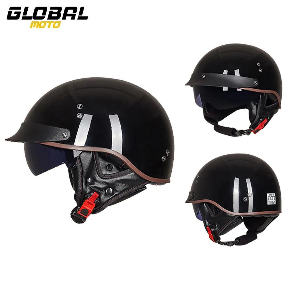 Retro Motorbike Helmet Summer Men Motorbike Riding Protective Helmet Women Motorcycle Half Helmet