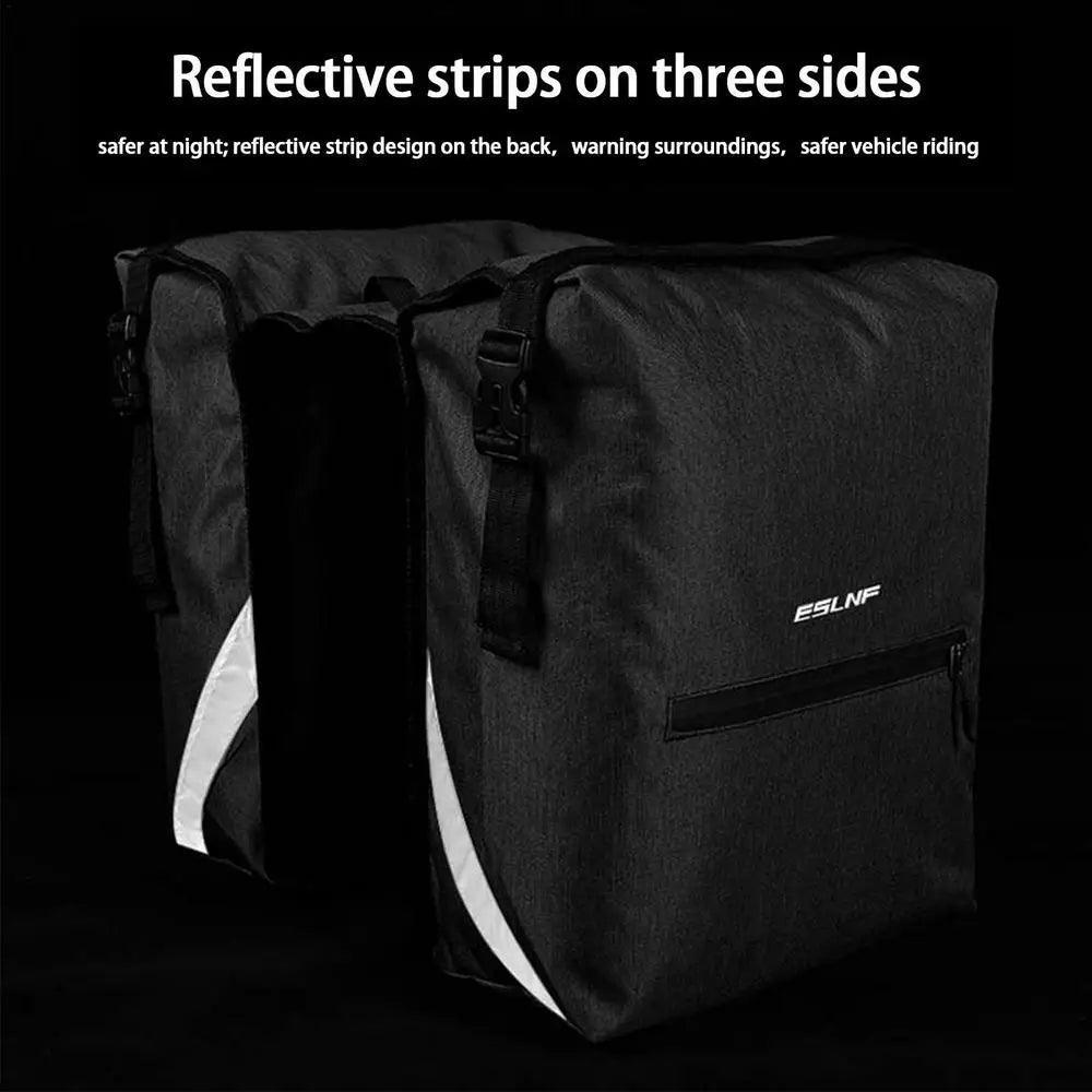 Portable Waterproof Bicycle Carrier Bag 28L Rear Rack Trunk Bike Luggage Carrier Tail Seat Pannier Portable Double Bike Bag - Franklyn & Page Emporium
