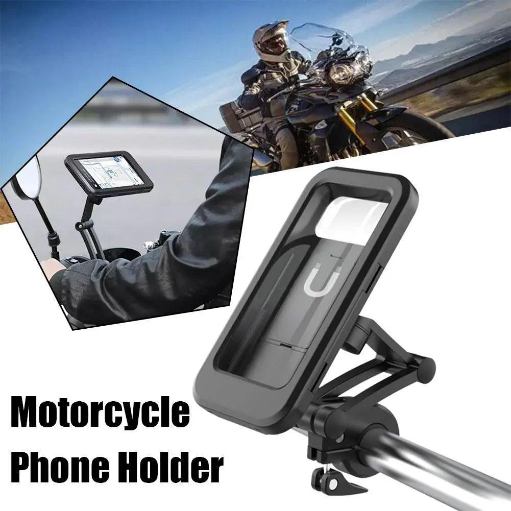 Motorcycle Bike Mobile Phone Holder Support Waterproof Universal Bicycle GPS 360° Swivel Adjustable Motorcycle Cellphone Holder - Franklyn & Page Emporium