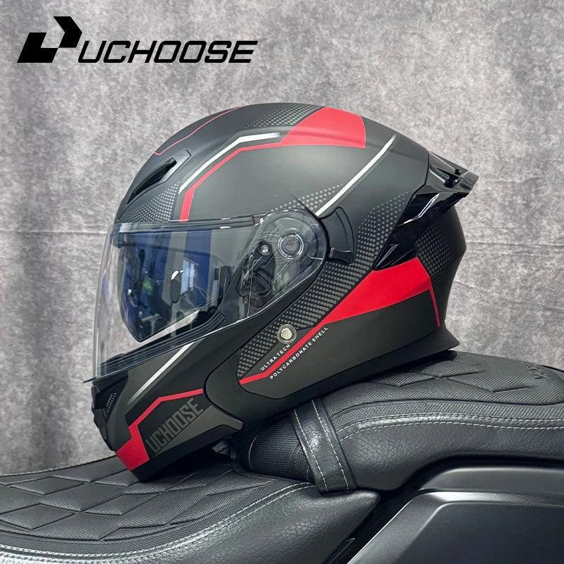 Premium DOT Approved Helmets Crash Motorbike Protective Gear Men Women Flip Up Helmet Motorcycle Visor - Franklyn & Page Emporium