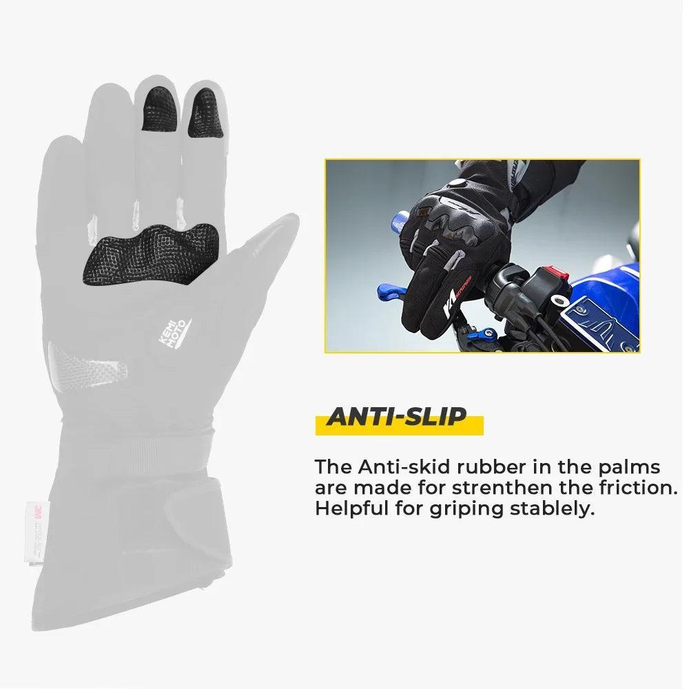 Heated Motorcycle Gloves for Winter riding Bike Thermal Gloves Warm Waterproof Rechargeable USB - Franklyn & Page Emporium