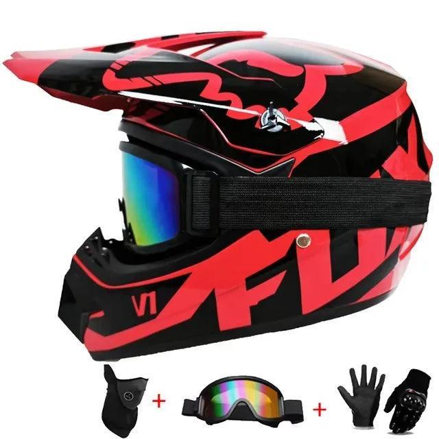 Motorcycle helmet Adult & kids off-road helmet dirt bike downhill AM DH cross Red bull helmet capacete motocross casco Professional DOT - Franklyn & Page Emporium