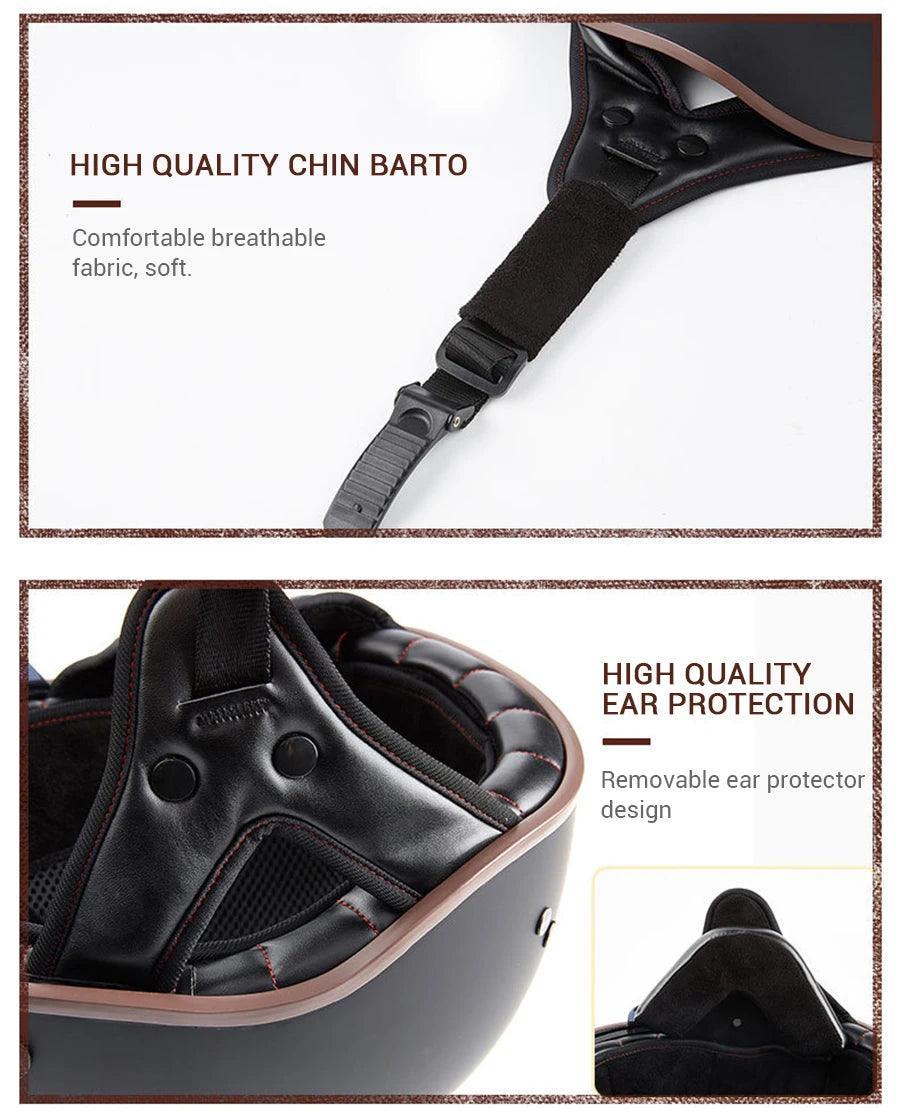 Retro Motorbike Helmet Summer Men Motorbike Riding Protective Helmet Women Motorcycle Half Helmet