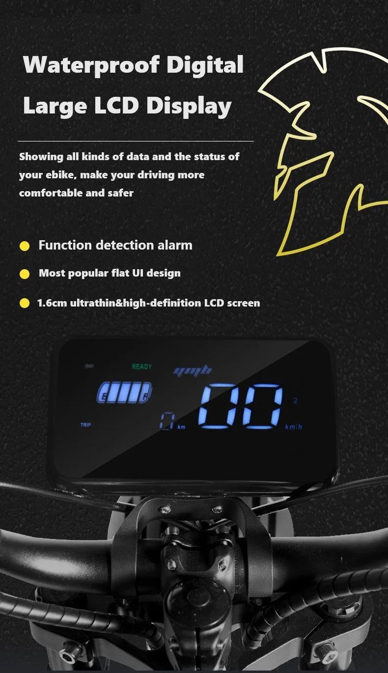 3000W 60V 45AH Electric bicycle with bluetooth speaker Ebike 20" Fat Tire vintage E-bike - Franklyn & Page Emporium