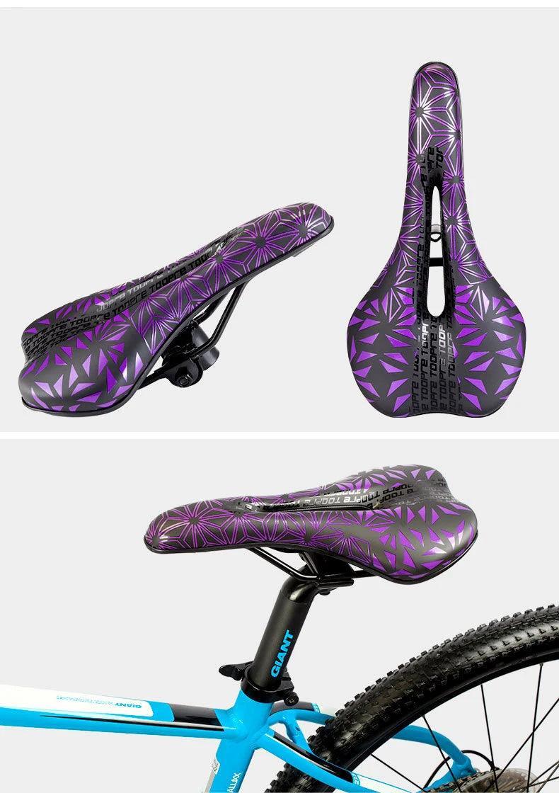 Bicycle Saddle MTB Mountain Road Bike Seat PU Leather Gel Filled Cycling Cushion Comfortable Shockproof Bicycle Saddle - Franklyn & Page Emporium