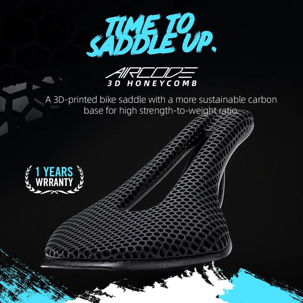 RYET 3D Printed Carbon Bike Saddle For MTB Road Bike Cycling Seat Bicycle Ultralight Saddle Full Carbon Cushion Cycling Parts - Franklyn & Page Emporium