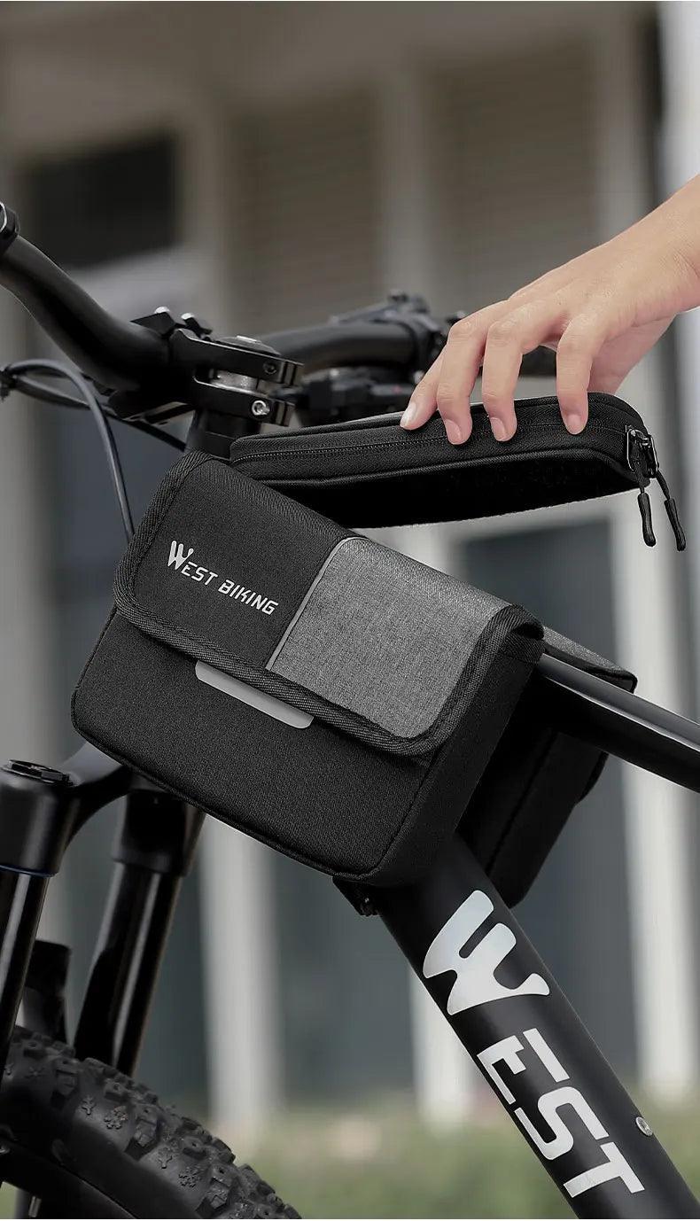 WEST BIKING Bicycle Bag Cycling Top Front Tube Frame Bag 7.0Inches Phone Case Storage Touch Screen MTB Road Bike Bag Accessories - Franklyn & Page Emporium
