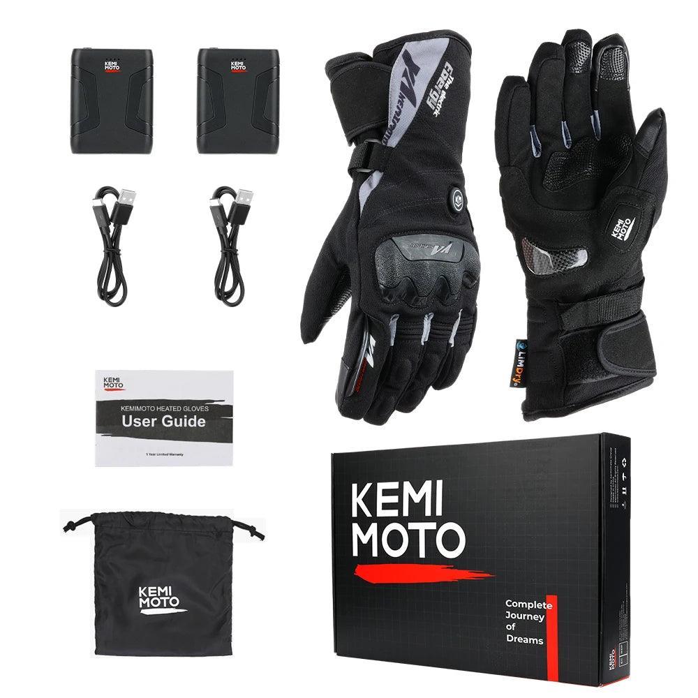 Heated Motorcycle Gloves for Winter riding Bike Thermal Gloves Warm Waterproof Rechargeable USB - Franklyn & Page Emporium