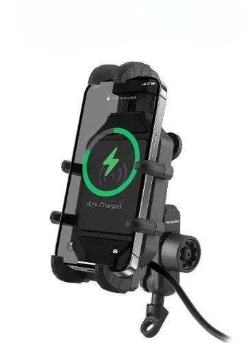 Bike Wireless Charging Phone Holder Cradle 3.0 Quick Charger GPS Moto Support Cellphone Handlebar Mount for 4-7 inch Phone - Franklyn & Page Emporium