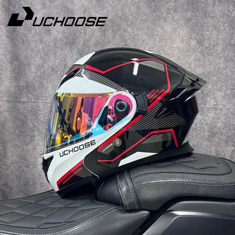 Premium DOT Approved Helmets Crash Motorbike Protective Gear Men Women Flip Up Helmet Motorcycle Visor - Franklyn & Page Emporium