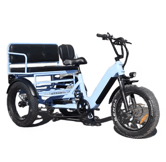 3 Wheel Electric Tricycle Front Drive 24inch Family Cargo Bike Adult Fat Tire Trike 500W 2 Person E Trike (40 km/h)