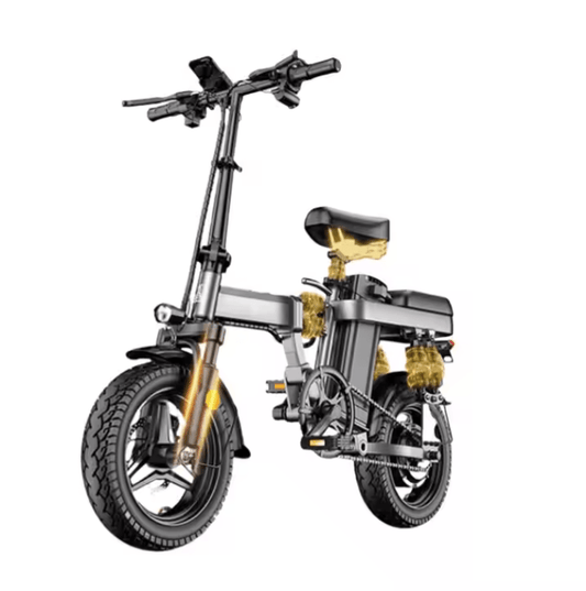 *NEW2025* Long Range Electric Bike 500W 48V 20ah 14" Compact Silverfish Battery E-Bike Folding (40kmph)