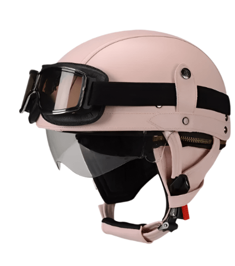 Vintage Black Motorcycle Helmet Retro Half Helmet Shell Matte Motorbike Protection Safety Cap Cascos Para Motos - Franklyn & Page Electric and Robotics Emporium