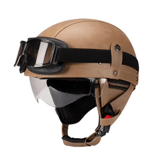 Vintage Black Motorcycle Helmet Retro Half Helmet Shell Matte Motorbike Protection Safety Cap Cascos Para Motos - Franklyn & Page Electric and Robotics Emporium