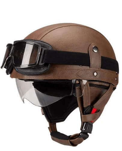 Vintage Black Motorcycle Helmet Retro Half Helmet Shell Matte Motorbike Protection Safety Cap Cascos Para Motos - Franklyn & Page Electric and Robotics Emporium