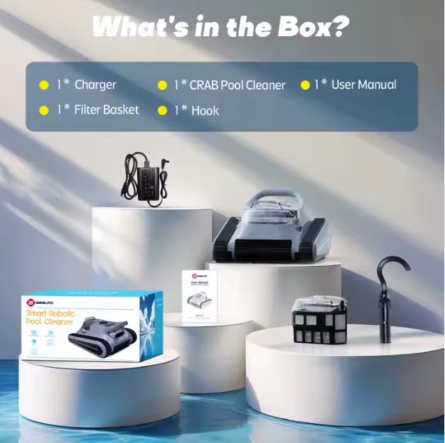 Cordless Swimming Pool Robot Automatic Climbing Wall Robotic Smart Underwater Pool Robot Cleaner