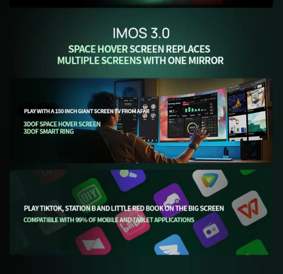 2025 New INMO AIR3 AR Glasses – Wireless, Full-Color, 1080P Camera, All-in-One AR/VR Glasses Compatible with Android & iPhone