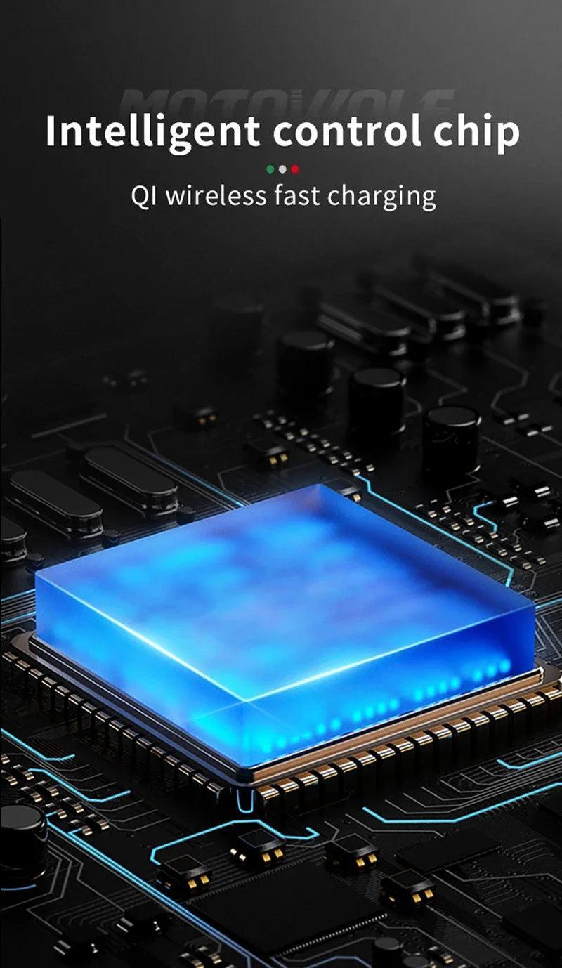 Bike Wireless Charging Phone Holder Cradle 3.0 Quick Charger GPS Moto Support Cellphone Handlebar Mount for 4-7 inch Phone - Franklyn & Page Emporium