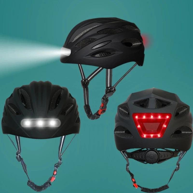 LED Lamp Cycling Bicycle Helmet With LED Tail Light Intergrally-molded Outdoor Sport Riding Cycling Motorcycle Bike Equipment - Franklyn & Page Emporium