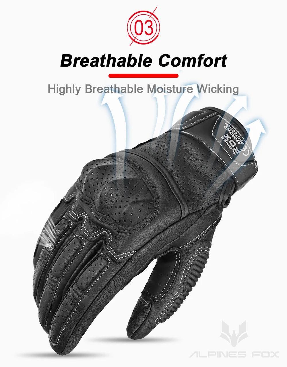 Brown Vintage Leather Motorcycle Gloves Men CE Certification Motorbike Riding Touch Screen Motocross Moto Racing Biker Glove XXL