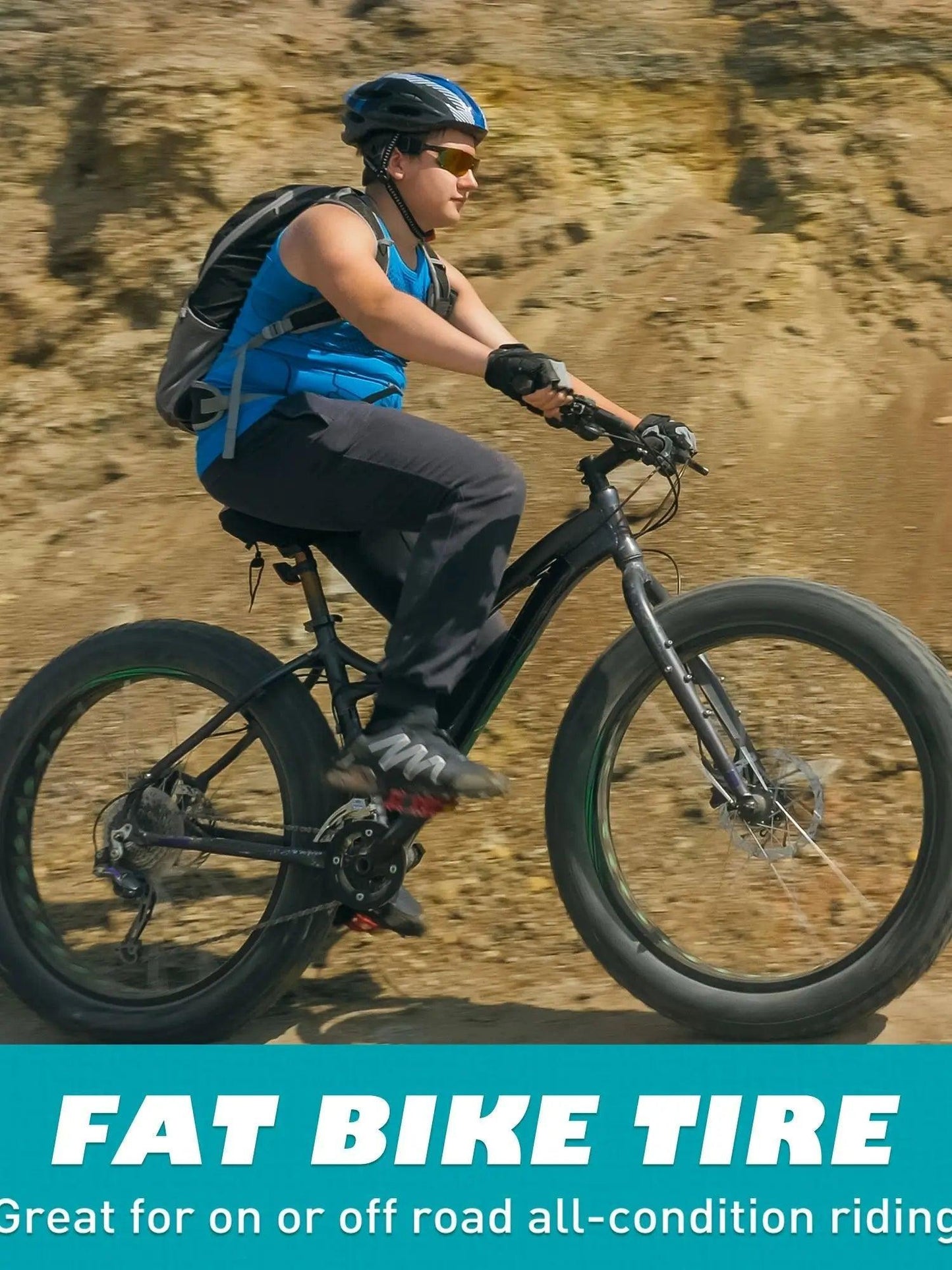 ZUKKA E Bike Fat Tire 20x 4.0 Fat Tire Heavy Duty High-Performance Wear-Resistant E-Bike Mountain Snow Bike Tire Black - Franklyn & Page Emporium