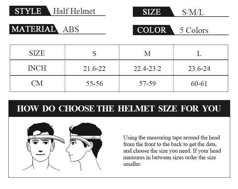 Vintage Black Motorcycle Helmet Retro Half Helmet Shell Matte Motorbike Protection Safety Cap Cascos Para Motos