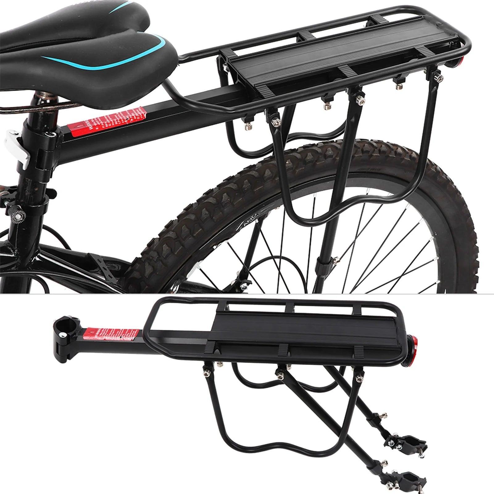 Bike Rack Aluminium Alloy Black Bicycle Luggage Rack Bike Rear Carrier Shelf Cycling Equipment Accessory - Franklyn & Page Emporium