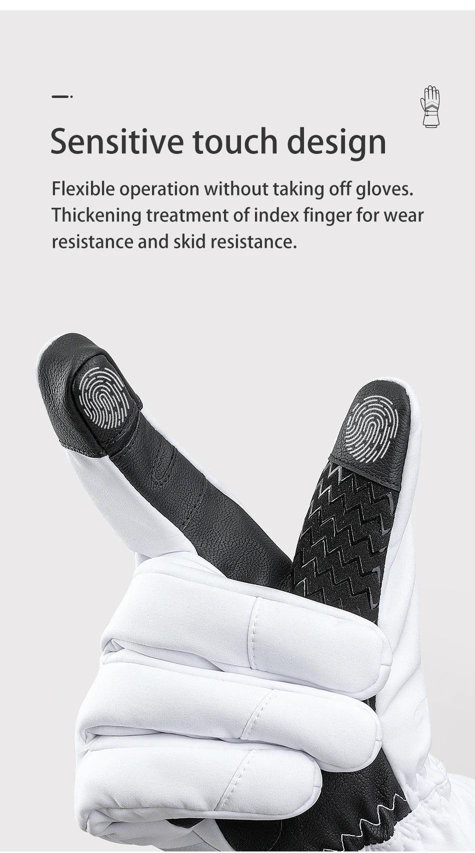 Winter Ski Gloves Thinsulate Snowboard Gloves Thermal Warm Touch Screen Skiing Gloves Men Women